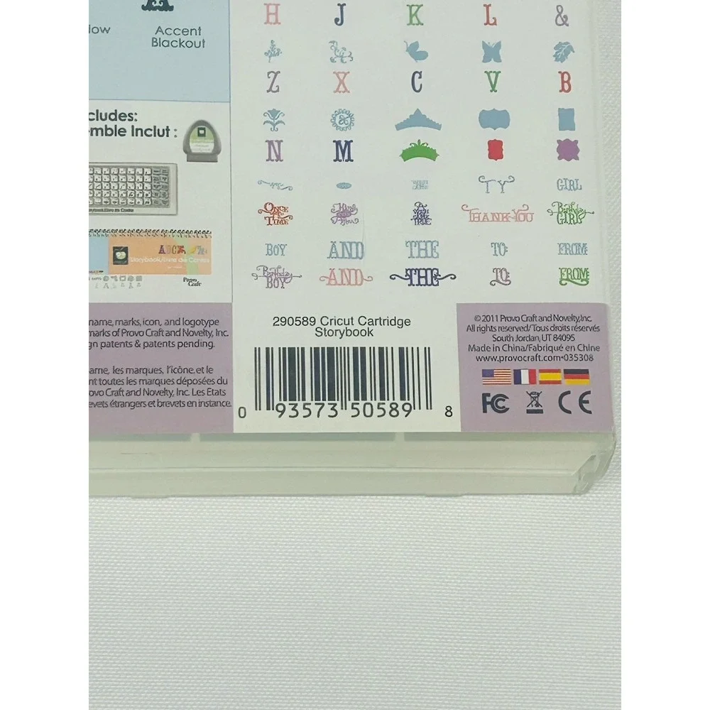 Cricut Type Storybook ABC Provo Craft Shapes Cartridge Set New